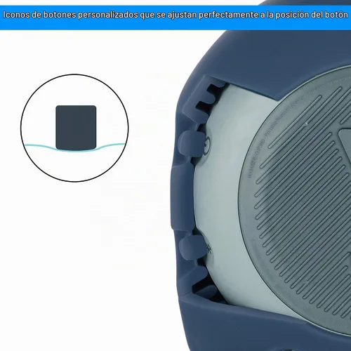 Vista 5 de Funda protectora de silicona para JBL Clip 3 Altavoz portátil impermeable (azul)