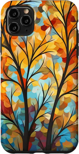 Vista 13 de Otoño y otoño, hojas coloridas, otoño color árbol caso para iPhone 16