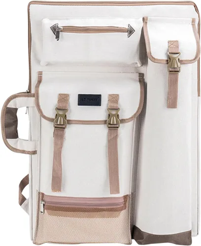 Vista 13 de TRANSON Estuche de Portafolio de Arte Mochila de Lona Bolsa Grande 26” x 19.5