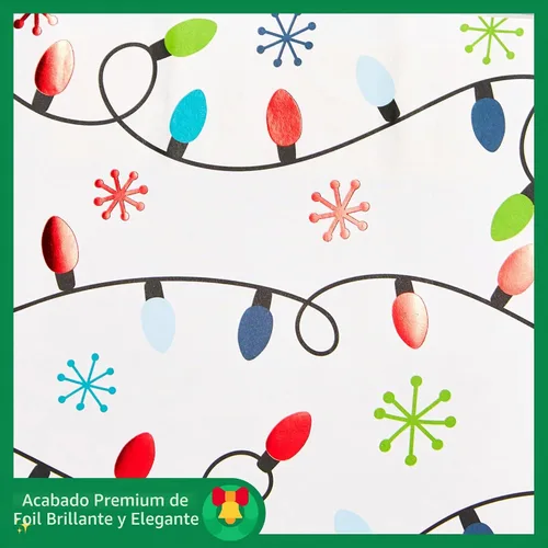 Vista 2 de SUNCOLOR 30 pequeñas bolsas de regalo de Navidad con papel de seda