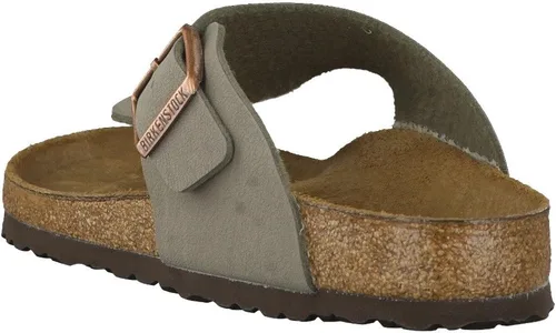Vista 4 de Birkenstock Sandalias planas para hombre, Piedra Nubuck Beige