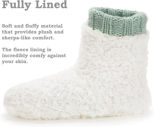 Vista 3 de The Metluks Warm Slipper Socks for Women, Winter Fuzzy House Shoes Indoor, Cozy Christmas Gifts Unique