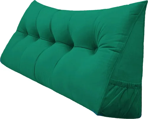 Vista 24 de Peachwell Almohada triangular de lectura para reposo en cama, cojín de refuerzo grande para cabecero, respaldo, almohada de cuña con funda extraíble