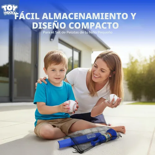 Vista 8 de Set de T-Ball de TOY Life para niños pequeños de 1-3 y 3-5 años, juego de bateo con bate ajustables, bat de béisbol - Set de béisbol para niños