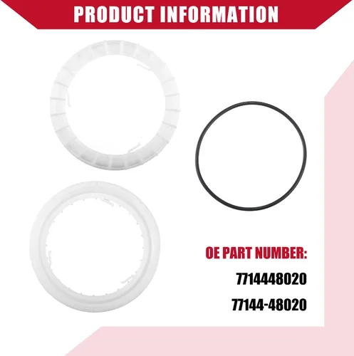 Vista 7 de No.7714448020 Retenedor de anillo de bloqueo de bomba de combustible con anillo de sello para Toyota Highlander 2004-2010 1 Set Blanco
