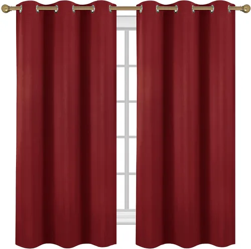 Vista 162 de Diraysid Cortinas opacas beige con ojales para dormitorio, con aislamiento térmico, cortinas de oscurecimiento de habitación, 38 x 54 pulgadas, 2