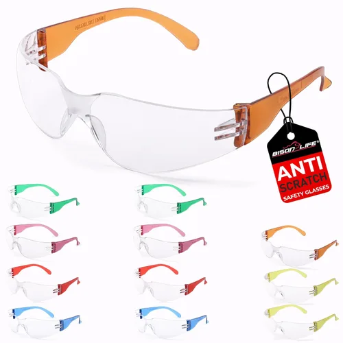 Vista 19 de BISON LIFE Gafas de seguridad surtidas para hombres y mujeres ANSI Z87.1