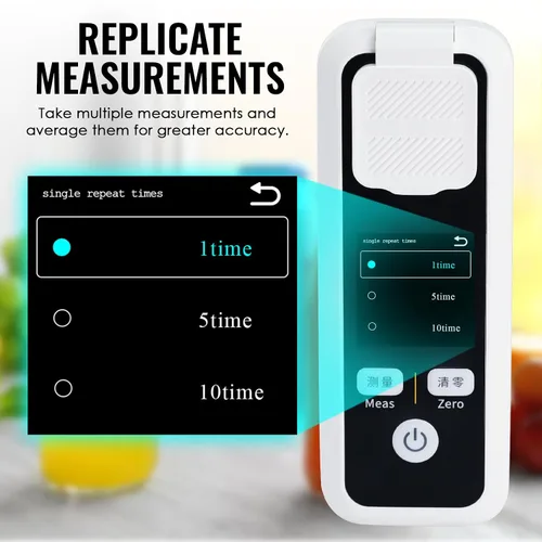 Vista 3 de Refractómetro digital Sugar Brix, medidor Brix del 0 al 32% con ATC, ± 0.2% de precisión recargable de contenido de azúcar para jugo, vino, cerveza