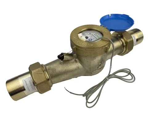 Vista 19 de DAE Medidor de agua caliente sin plomo MJ-75R NTEP, acoplamientos NPT de 3/4", salida de pulso, galón