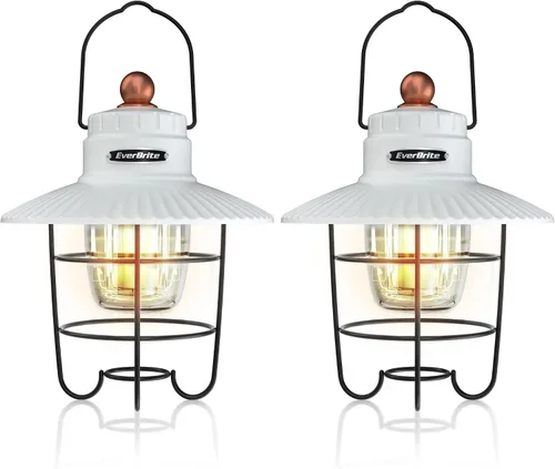 Vista 9 de Linterna de camping LED EverBrite, linterna recargable USB C con 3 modos de luz, linternas vintage para exteriores con función de banco de energía