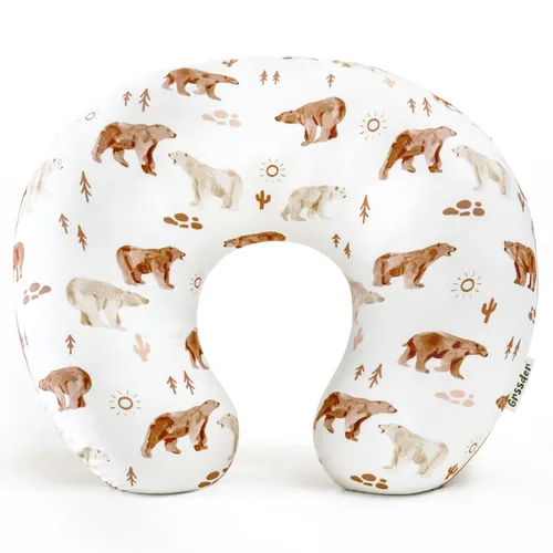 Vista 15 de GRSSDER Funda de Almohada de Lactancia Elástica Minky Removible Fundas de Lactancia para Almohadas de Lactancia Materna, Forro Ultra Suave y Cómodo