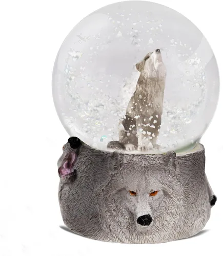 Vista 13 de Globo de agua - Oso marrón de Deluxebase. Decoración de animales de globo de nieve con figuras de oso marrón. Globo de purpurina de vidrio