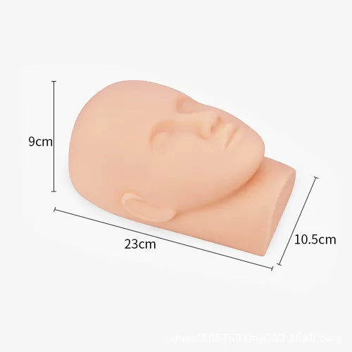 Vista 5 de Cabeza de maniquí de pestañas, cabeza de entrenamiento de práctica, para maquillaje y extensión de pestañas, cabeza de cara de muñeca