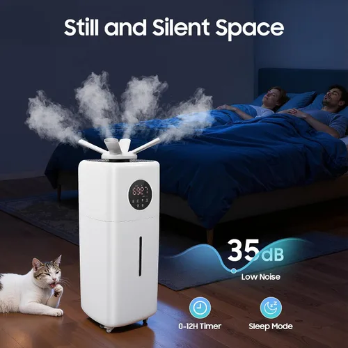 Vista 5 de Humidificador grande de 21L para el hogar de 3000 pies cuadrados, humidificador ultrasónico para toda la casa de 5.5 galones con 3 niveles