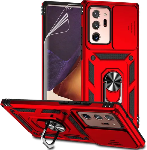 Vista 13 de Funda para Samsung Galaxy Note 20 Ultra con cubierta para lente de cámara, protector de pantalla HD, prueba de caídas de grado militar, soporte