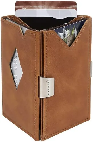 Vista 5 de EXENTRI Multiwallet con clip de bloqueo de acero inoxidable y bolsillo para monedas