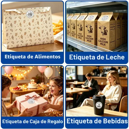 Vista 7 de ESSENTIAL - Etiquetas adhesivas térmicas directas circulares de 2 pulgadas, autoadhesivas, redondas Etiqueta de envío blanca, compatible