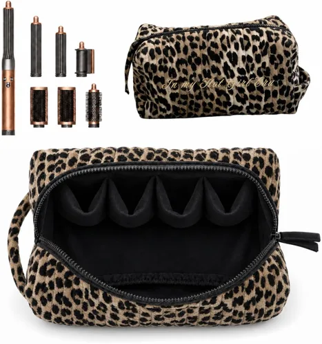 Vista 8 de Divitize Bolsa de viaje para herramientas para el cabello compatible con Dyson Airwrap Travel Case, se adapta a la bolsa de secador de pelo Peluche