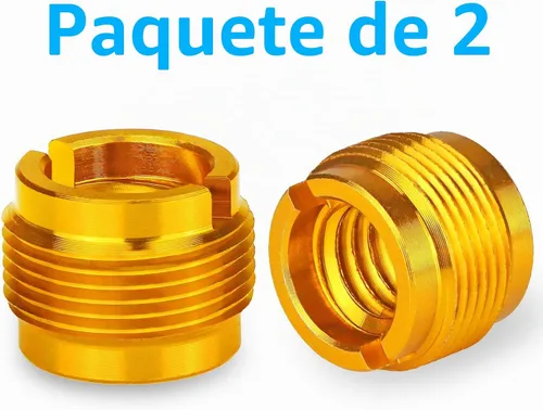 Vista 7 de 2 adaptadores de color dorado para micrófono HyperX QuadCast, Blue Yeti, Rode, Razer, Shure y la mayoría de micrófonos USB, montaje de choque