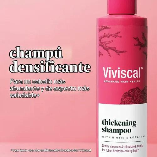 Vista 2 de Viviscal Paquete: Champú Espesante Cabello 8.5 fl oz y Suero 1.7 fl oz