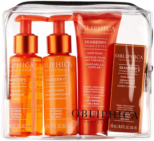 Vista 4 de Obliphica Seaberry - Kit de viaje fino a mediano - Eleva tu cuidado del cabello sobre la marcha
