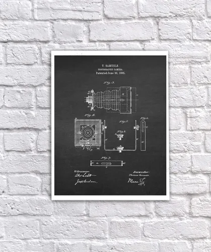 Vista 3 de Old Camera Patent Art set de 3 impresiones artísticas sin marco para fotógrafo, regalo