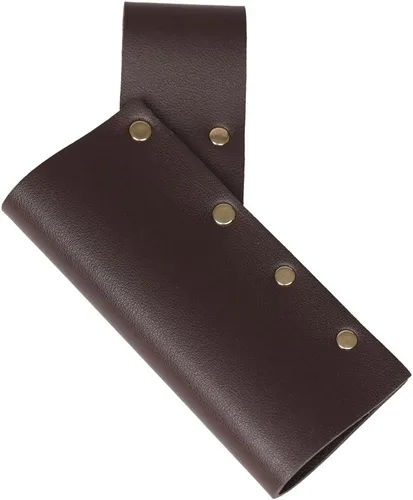 Vista 3 de DOARLUO Funda de cuero medieval para espada, daga de rana, accesorio universal para espada y cutlass para estoque