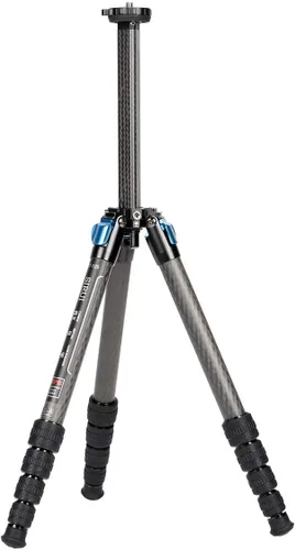 Vista 8 de SIRUI ST-124 Trípode de fibra de carbono con columna central triangular, impermeable, trípode de viaje para cámaras, 4 secciones, 62.2 pulgadas