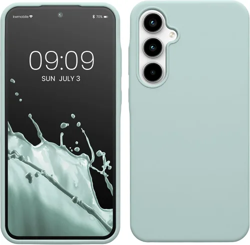 Vista 176 de kwmobile Funda Compatible con Samsung Galaxy A14 5G - Funda de teléfono de TPU y silicona con acabado suave - Verde Lima