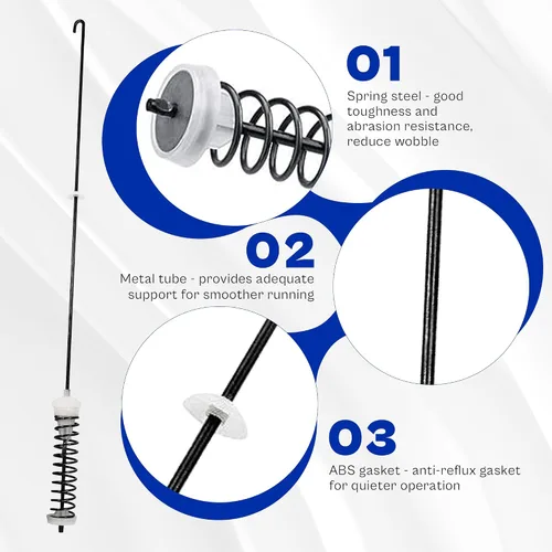 Vista 4 de W10780045 NTW4516FW2 NTW4516FW1 NTW4605EW0 Kit de varilla de suspensión para lavadora (26.7 pulgadas) para Amana Whirlpool Kenmore -Reemplazar