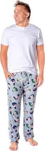 Vista 4 de Bioworld Jojo's Bizarre Adventure Diamond Is Unbreakable Chibi Character - Pantalones de pijama para hombre