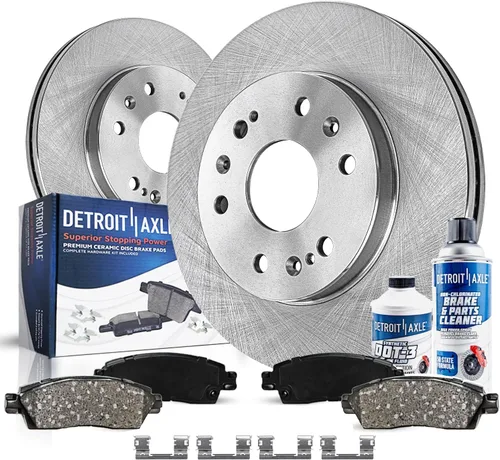 Vista 24 de Detroit Axle - Kit de freno delantero de 6 piezas para Honda CR-V 2002, 2003, 2004, rotores de freno de disco, pastillas de freno de cerámica