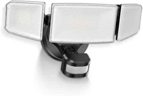 Vista 12 de ALUSSO Luces para exteriores con sensor de movimiento cableadas (no solares), luces de inundación de 40 W 4500 lm para exteriores 120 V, 3 modos