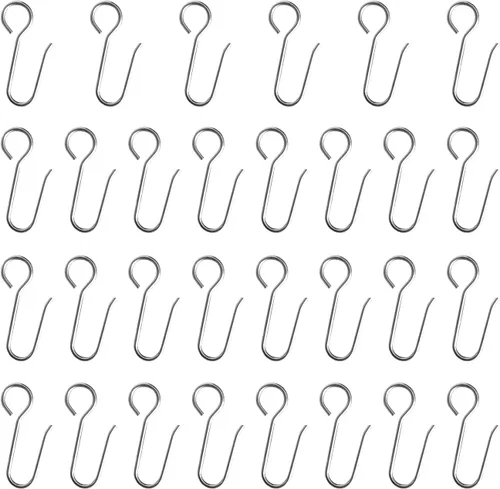Vista 9 de 20 clips de metal para cortinas con forma de cortinas pesadas de acero inoxidable para cortinas montadas en techo y pared