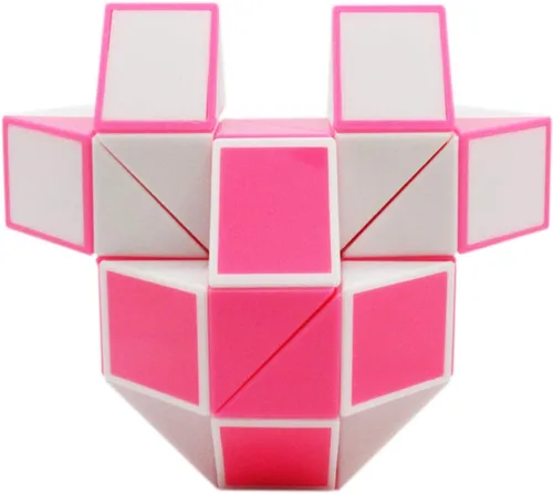 Vista 2 de Mipartebo Magic Snake Cube Twist Puzzle 36 cuñas de gran tamaño Twist Fidget Serpiente Juguetes para Niños Bebé Rosa