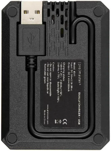 Vista 2 de ProMaster Cargador doble - USB para Sony NP-FW50, (modelo 4511)
