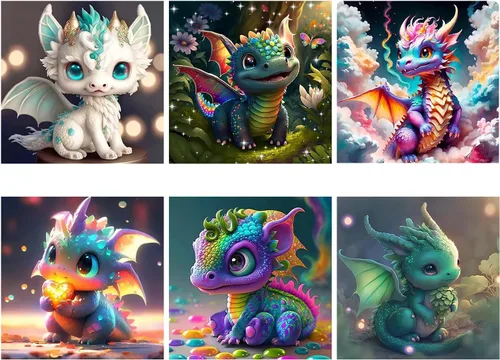 Vista 30 de VeGuude Kits de Pintura de Diamantes para Adultos – Paquete de 3 Obras de Arte DIY Kits de Arte de Diamantes 5D Taladro Completo Pinturas de Puntos