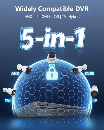 Vista 3 de Grabador de vídeo híbrido DVR de 8CH 5MP para el sistema 3TB HDD