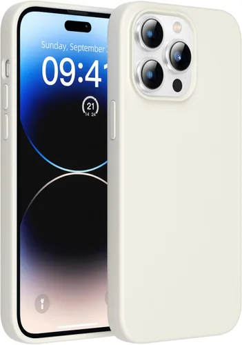 Vista 10 de Funda para iPhone 14 Pro, funda de silicona líquida, forro de microfibra suave antiarañazos, [protección de cuerpo completo de grado militar], funda