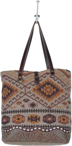 Vista 4 de Myra Bag Bolso tote de cuero occidental para mujer - Iridescence, Iridiscente