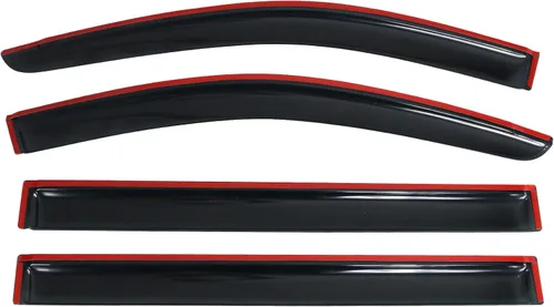 Vista 5 de IKON MOTORSPORTS - Viseras de ventana compatibles con Chrysler Town Country 2008-2020 Dodge Grand Caravan 2008-2020, humo oscuro, acrílico, viento