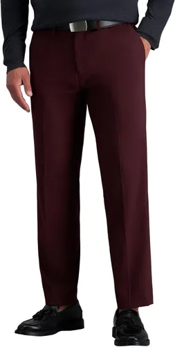 Vista 13 de Haggar Pantalones y Chaquetas de Traje por Separado Jmh Premium Stretch de Corte Entallado para Hombres Negro Sólido
