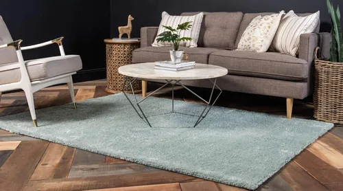 Vista 3 de Unique Loom Colección Solo - Alfombra Calabasas (7' 10" x 10' Rectangular, Azul Claro)