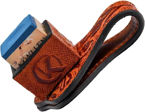Vista 10 de KONLLEN Leather Magnetic Chalk Holder with Billiard Chalk, Pool Cue Accessory VT Holder-Negro-Azul tiza