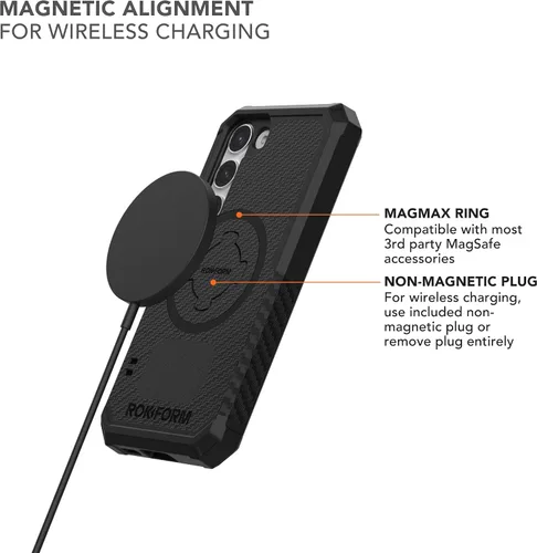 Vista 7 de Rokform - Funda para Galaxy S23, Serie Resistente, Carcasa Magnética con Bloqueo de Giro, Funda Blindada Probada contra Caídas (Negro)