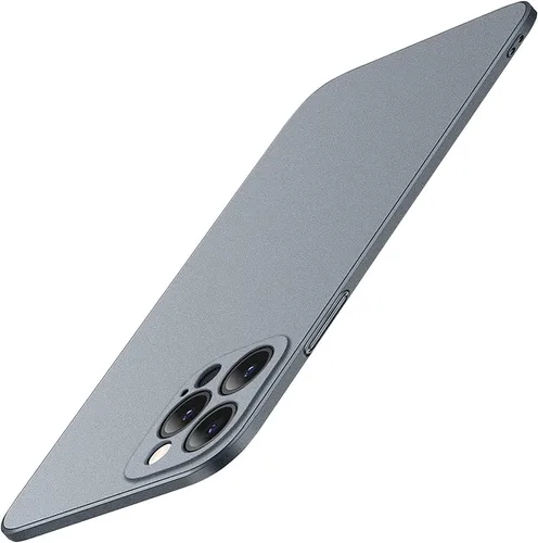 Vista 18 de Casechics Compatible con iPhone, Funda de Lujo Mate de PC Duro Ajuste Delgado Ultra Delgada Ligera Protección de Lente de Cámara Funda Suave a Negro
