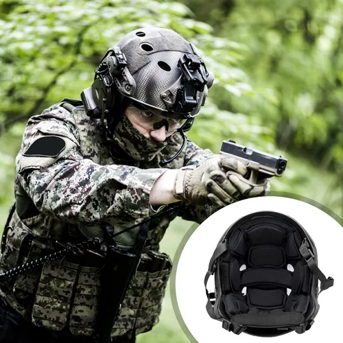 Vista 7 de Almohadillas tácticas para casco - Insertos universales de recambio de espuma de memoria interna para cascos ACH, MICH, EXF