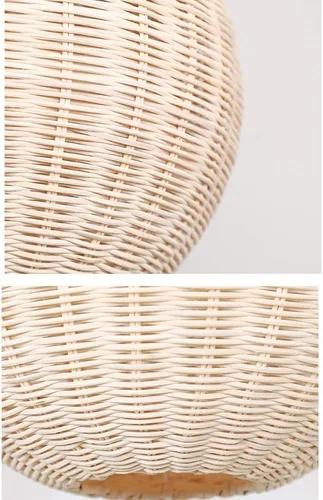 Vista 7 de Moderno globo de cocina americana, lámpara colgante tejida a mano, bola de mimbre, lámpara colgante, decoración del hogar, accesorios de iluminación
