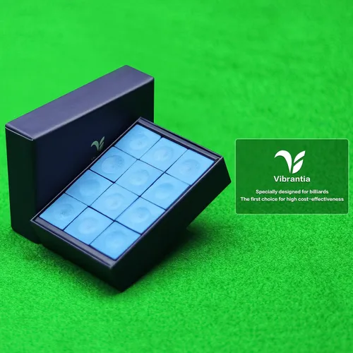 Vista 11 de Pro Billiard Pool Cue Chalk 12 Cubes Low Dust for Snooker 8-Ball Tournament Standard Billiard Chalk, Super Dense Low Dust Formula, 12 Cubes with