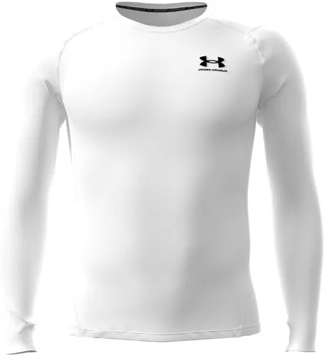 Vista 23 de Under Armour Camiseta de manga larga de compresión HeatGear para hombre Negro (001)/Blanco
